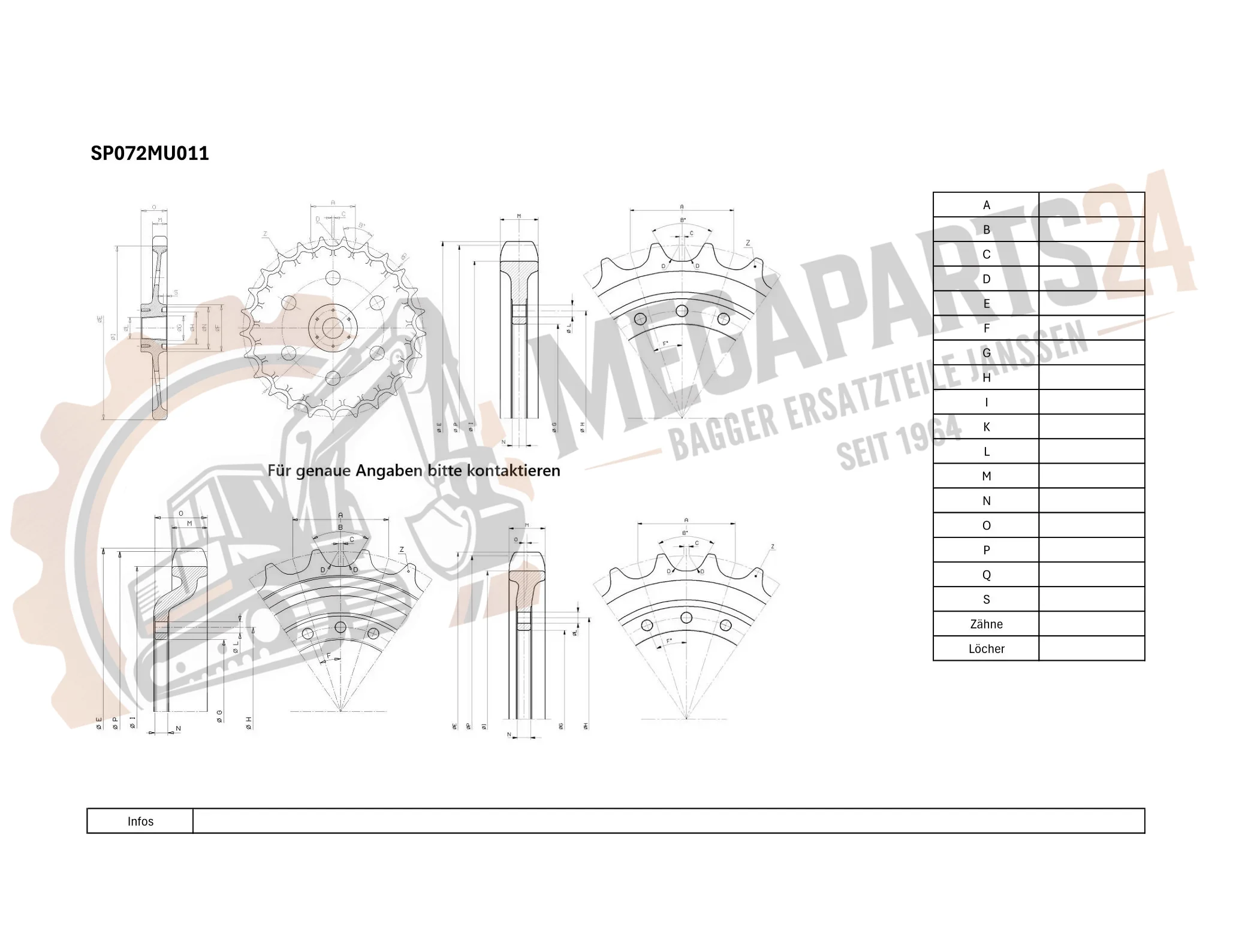 Antriebsrad JCB 8008 MICRO - Turas